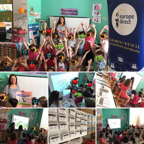 Επίσκεψη του Europe Direct της Περιφέρειας Κρήτης στο 13ο Νηπιαγωγείο Ρεθύμνου με σκοπό την αφήγηση του Μύθου της Ευρώπης και την ενημέρωση των Δικαιωμάτων του παιδιού.