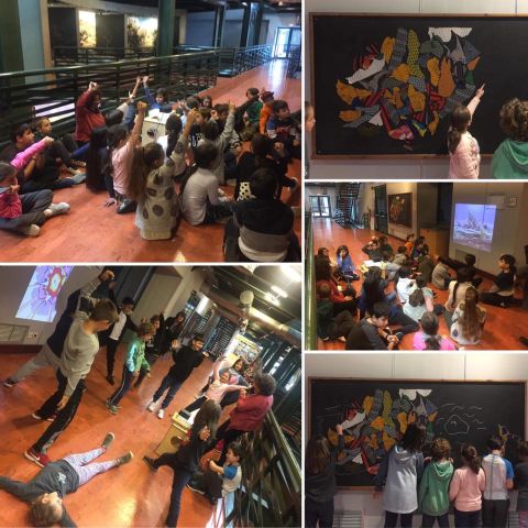 Δημιουργικό εργαστήριο που διοργανώθηκε από το Κέντρο Ευρωπαϊκής Πληροφόρησης της Περιφέρειας Κρήτης με μαθητές από το Σχολείο Ευρωπαϊκής Παιδείας από τη Stella Malliaraki στο έργο της Eirini Linardaki “Raised Through”.