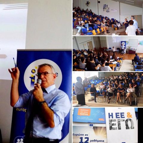 Συμμετοχή του Europe Direct της Περιφέρειας Κρήτης στη δράση “Επιστροφή στα θρανία - Back to School” που πραγματοποιήθηκε στο Πειραματικό Γενικό Λύκειο Ηρακλείου την Παρασκευή 19 Οκτωβρίου 2018.