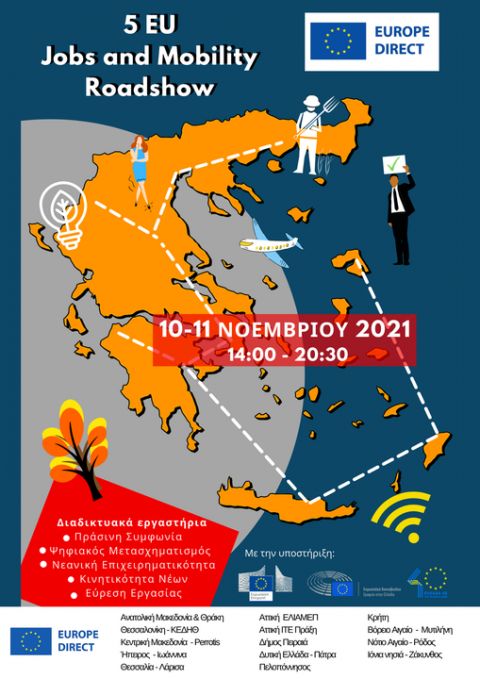 5ο EU JOBS AND MOBILITY ROADSHOW 2021, 10-11 Νοεμβρίου 2021 ώρα έναρξης 14:00