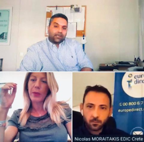 Συμμετοχή του Europe Direct της Περιφέρειας Κρήτης σε συνάντηση εργασίας με τον  Γ. Μοσχόβη, Αναπληρωτή Επικεφαλή της Αντιπροσωπείας της ΕΕ στην Ελλάδα