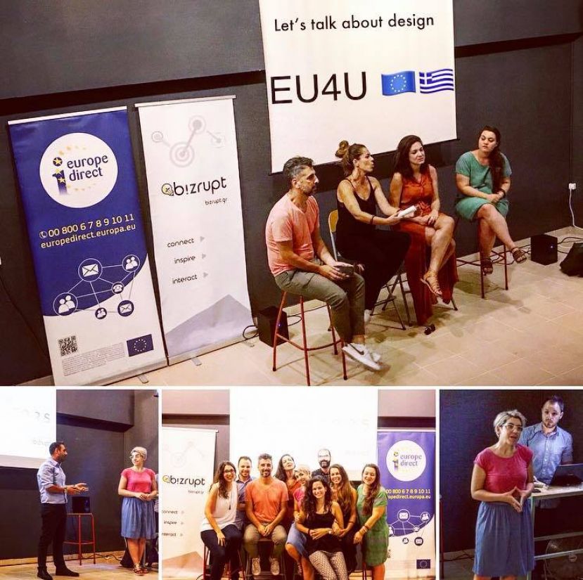Με την υποστήριξη του Κέντρου Ευρωπαϊκής Πληροφόρησης της Περιφέρειας Κρήτης - Europe Direct of Crete πραγματοποιήθηκε η εκδήλωση “Design Disruptors” !