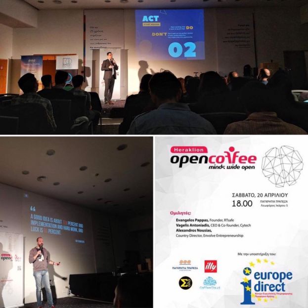 Με την υποστήριξη του Europe Direct της Περιφέρειας Κρήτης πραγματοποιήθηκε το 9ο Open Coffee Heraklion, με θέμα: “την Τεχνολογία και ένα Οδηγό επιβίωσης για Startups” !!