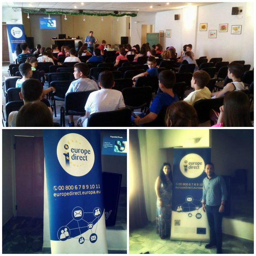 Ενημερωτική επίσκεψη του Κέντρου Ευρωπαϊκής Πληροφόρησης της Περιφέρειας Κρήτης (Europe Direct of Crete) στο 1ο Δημοτικό Σχολείο Κρουσώνα.