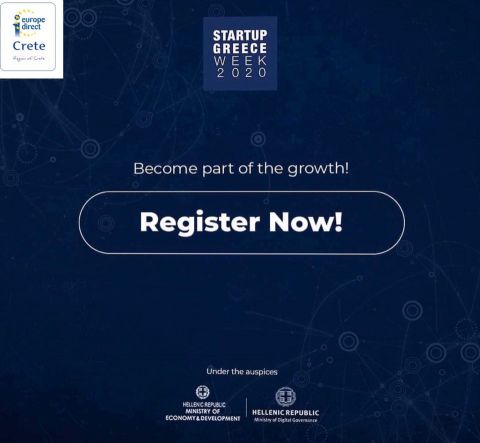 Το Startup Greece Week είναι γεγονός με την υποστήριξη του Europe Direct της Περιφέρειας Κρήτης!